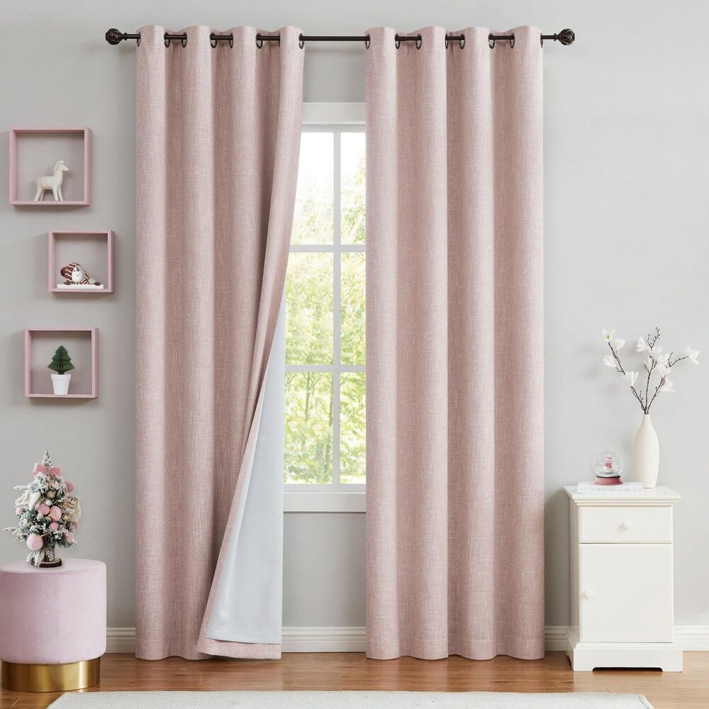 Central Park Blackout Curtain Panel 95 Inches Long Size 50"x95"x2 • Rose Pink